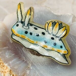 Vintage Sea Slug Nudibranch Brooch